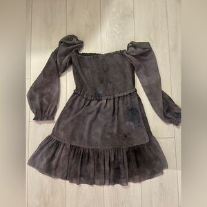 Wilfred Tempest Mini Dress in Storm (Purple/Grey) RARE